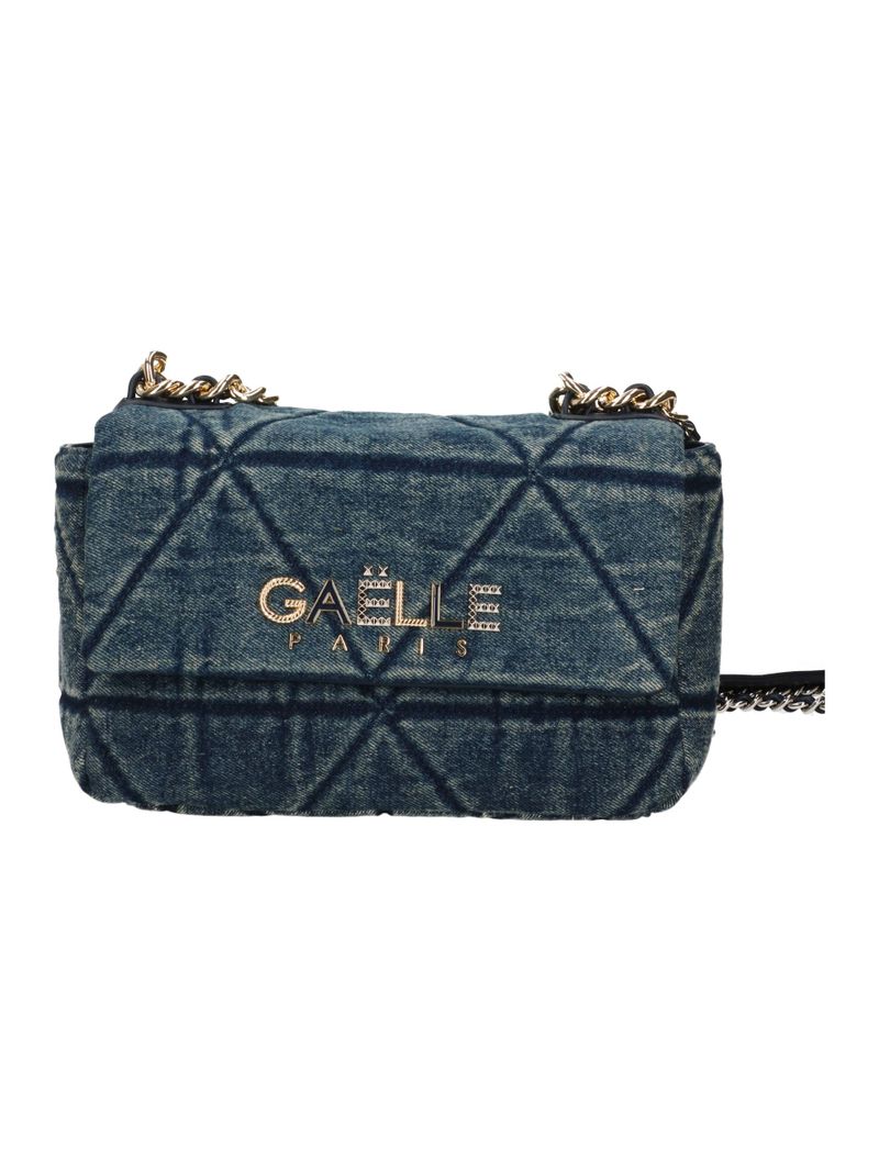 GAELLE PARIS Borsa Regular Shoulder Strap Denim Matelassé-Blu