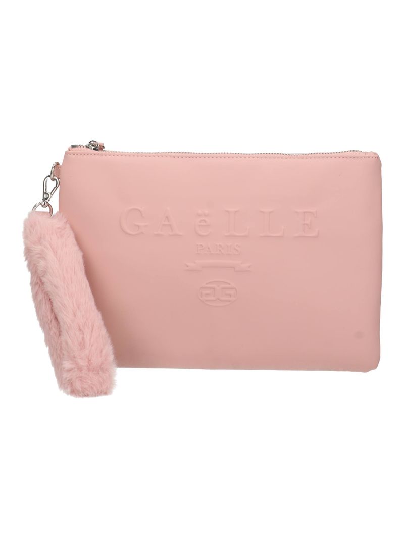 GAELLE PARIS Pochette Regular Maxi Logo-Rosa Cipria