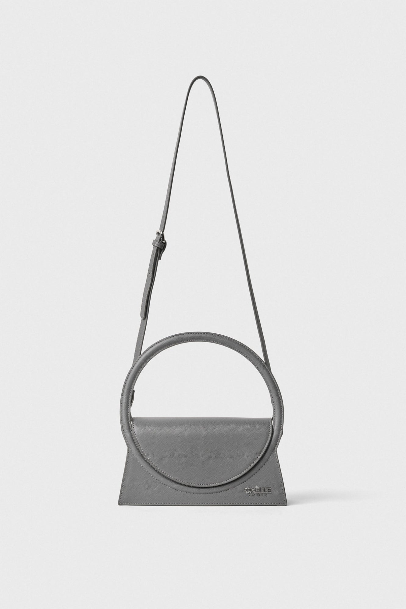 GAELLE PARIS Borsa Regular Shoulder Strap Saffiano-Grigio Ferro