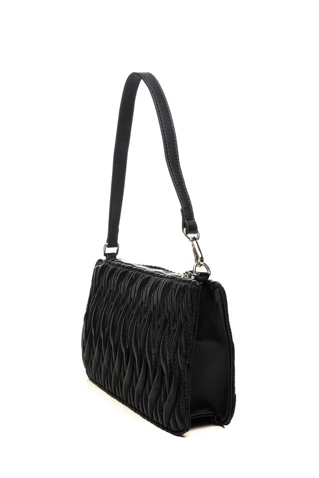 GAELLE PARIS Mini Pochette Plissé-Nero