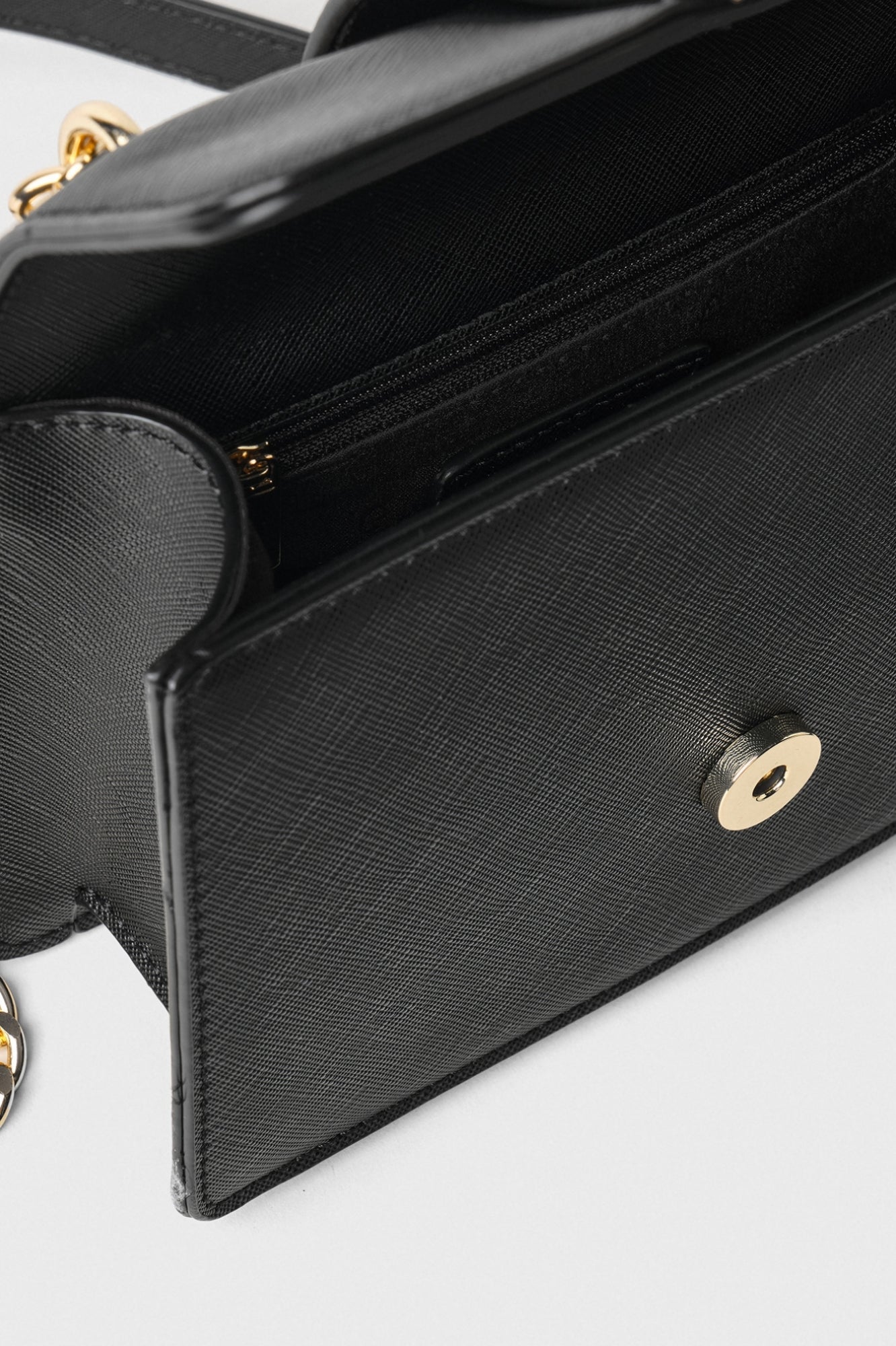 GAELLE PARIS Borsa Mini Shoulder Strap Placca Logo-Nero