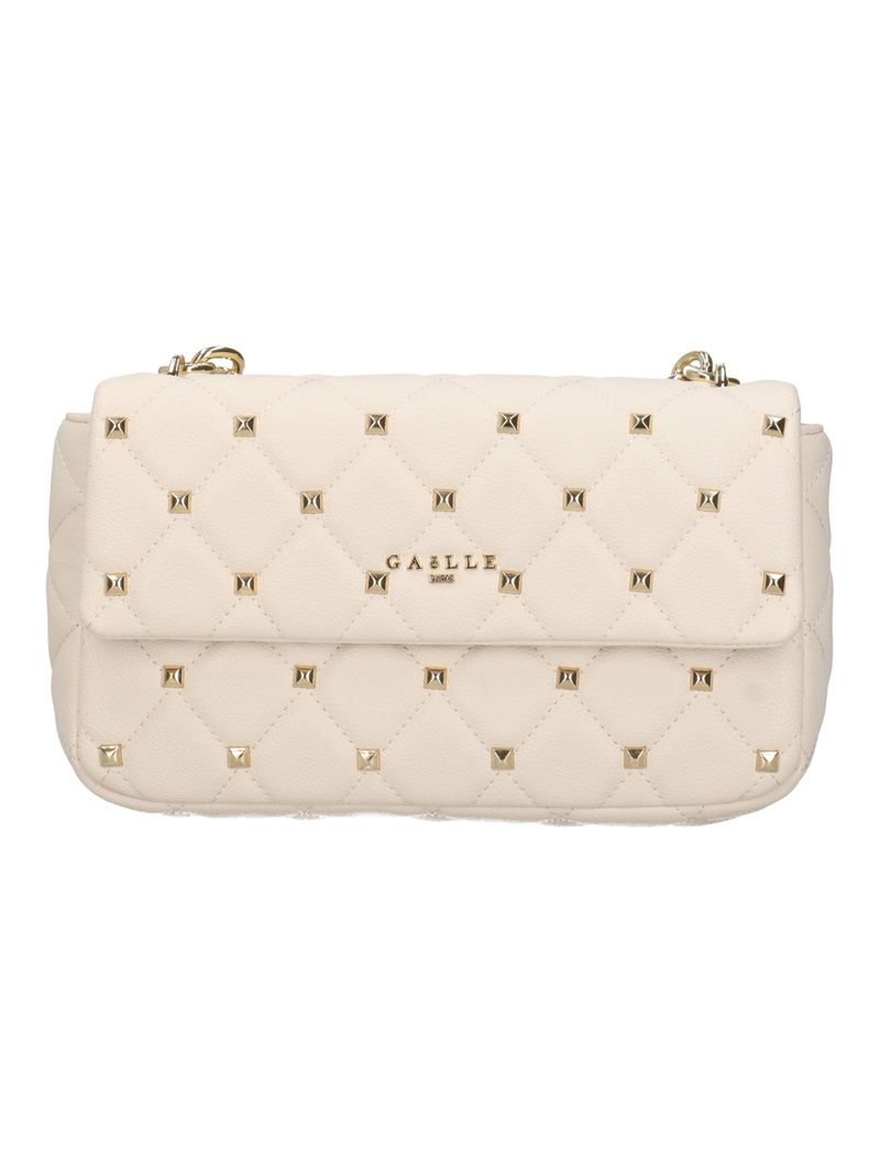 GAELLE PARIS Borsa Regular shoulder strap borchie-Panna
