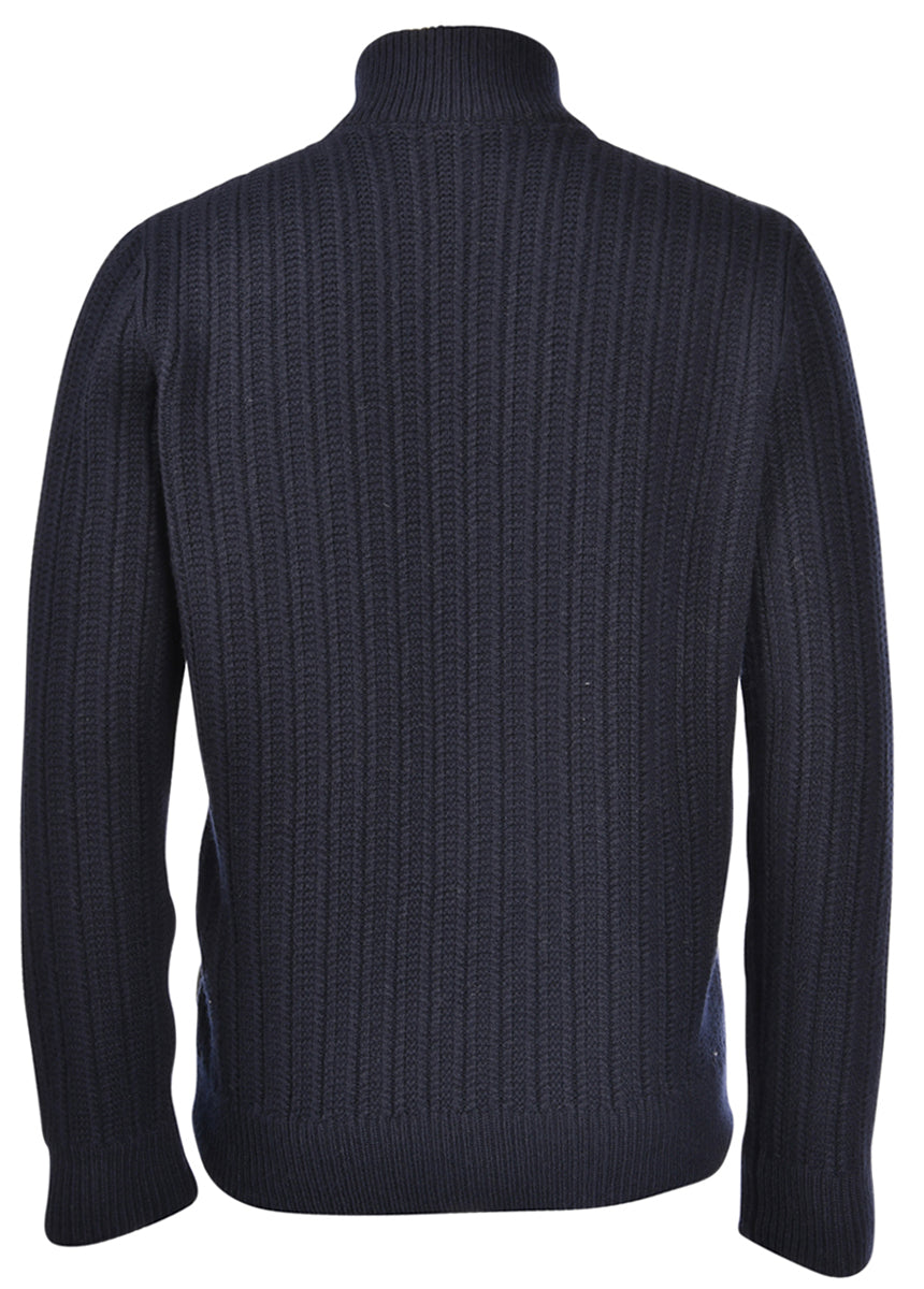 GRAN SASSO Giubbino Uomo Lana Super Geelong Nylon-Blu Navy