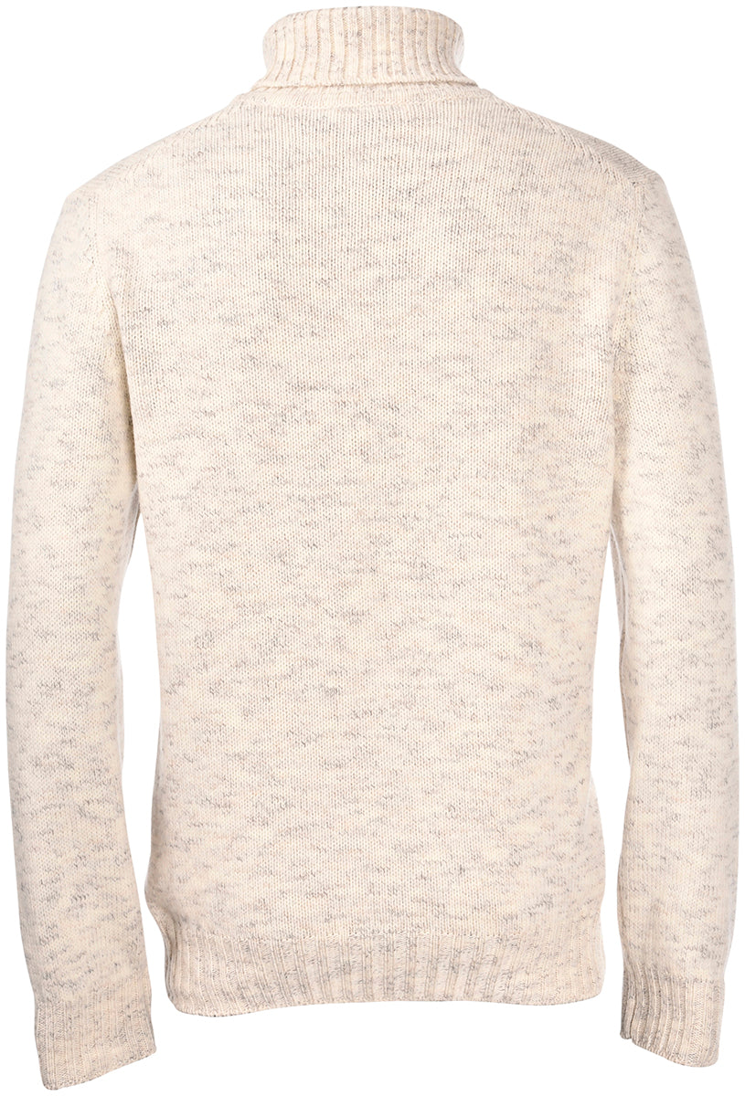 GRAN SASSO Maglione Uomo Dolcevita Lana Super Geelong Vanisé-Panna