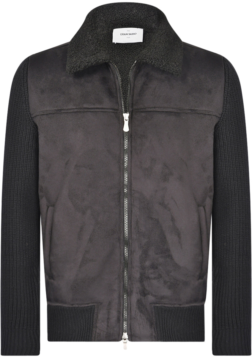 GRAN SASSO Giubbino Uomo Ecomontone-Nero