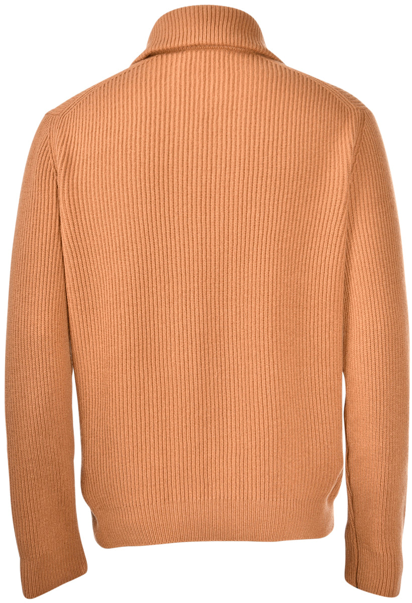 GRAN SASSO Cardigan Uomo Lana Super Geelong Costine-Marrone