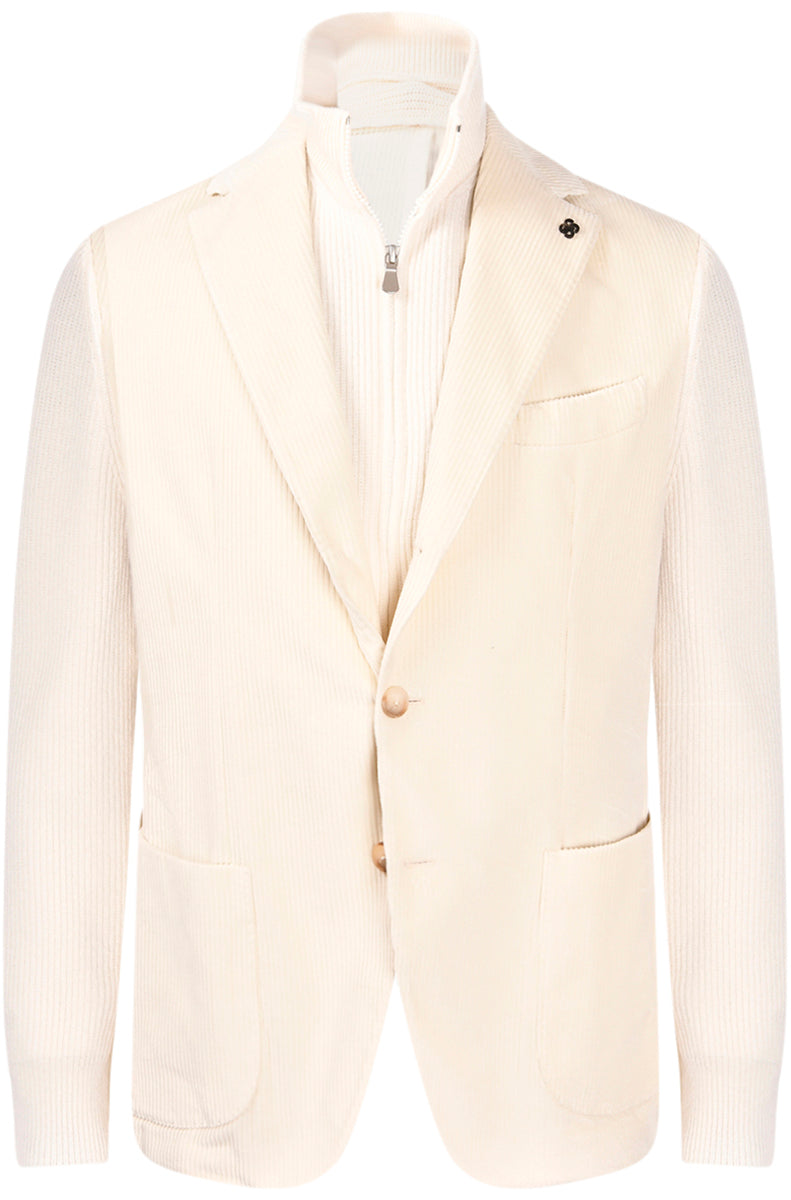 GRAN SASSO Giacca Uomo Velluto Coste-Panna