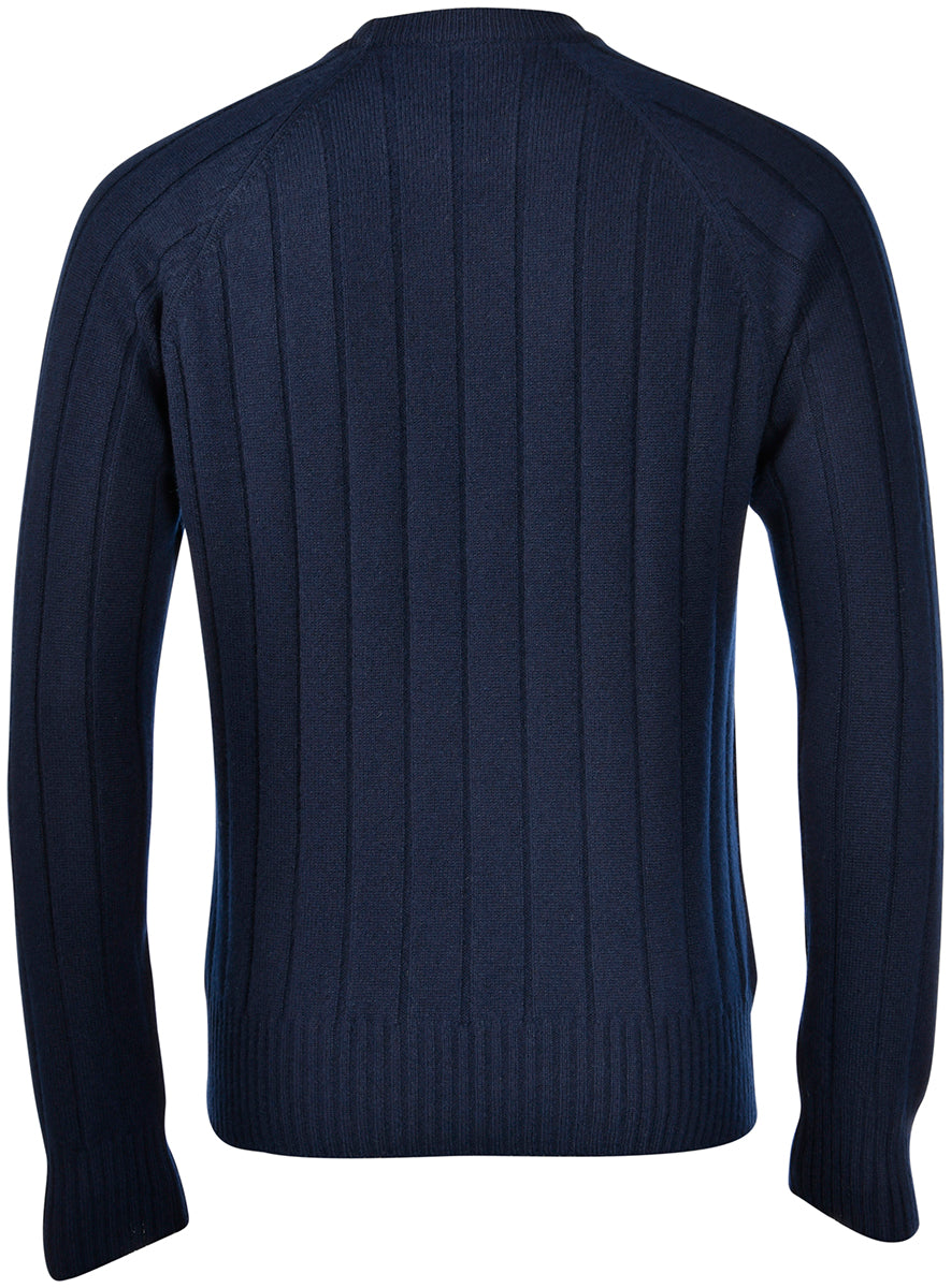 GRAN SASSO Maglia Uomo Girocollo Coste-Blu Navy