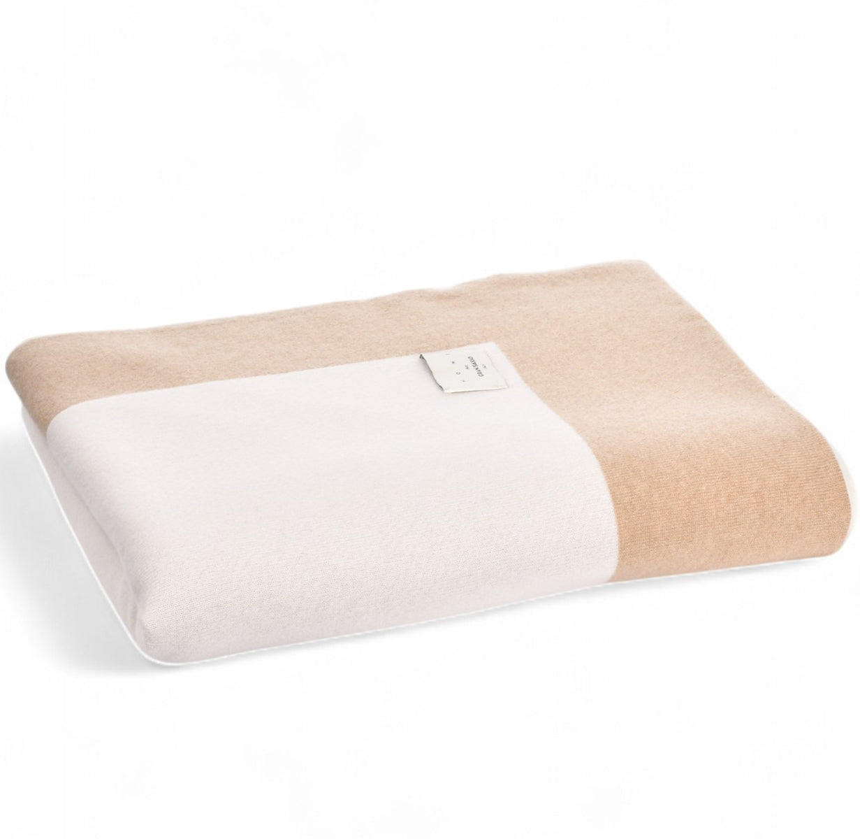GRAN SASSO Plaid Cashmere Bicolor-Bianco Cammello