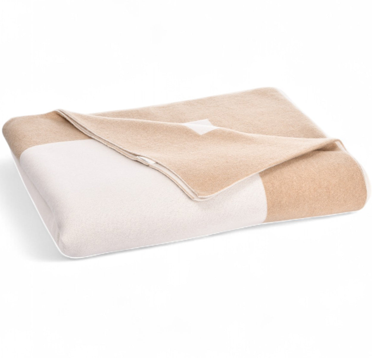 GRAN SASSO Plaid Cashmere Bicolor-Bianco Cammello