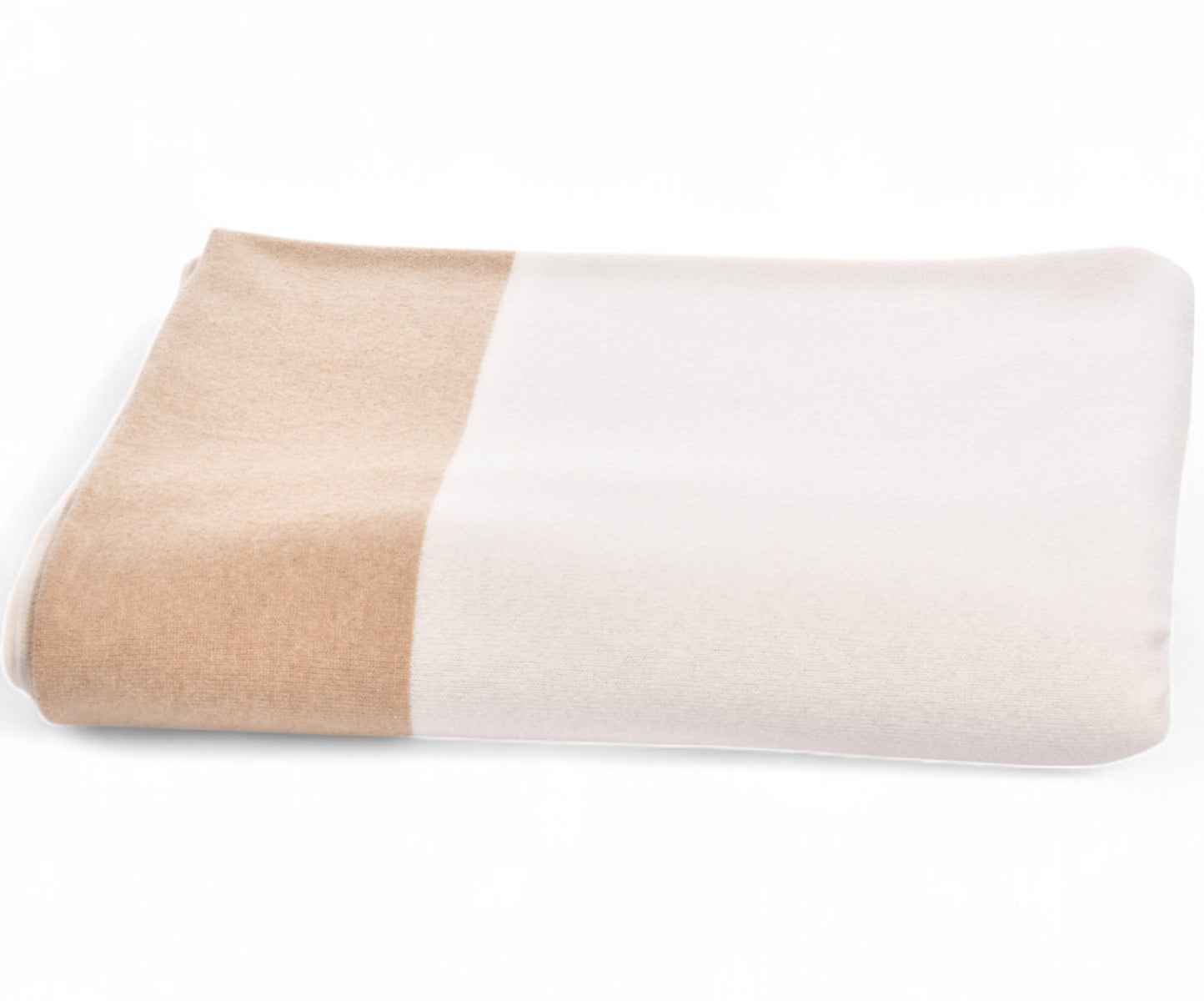 GRAN SASSO Plaid Cashmere Bicolor-Bianco Cammello