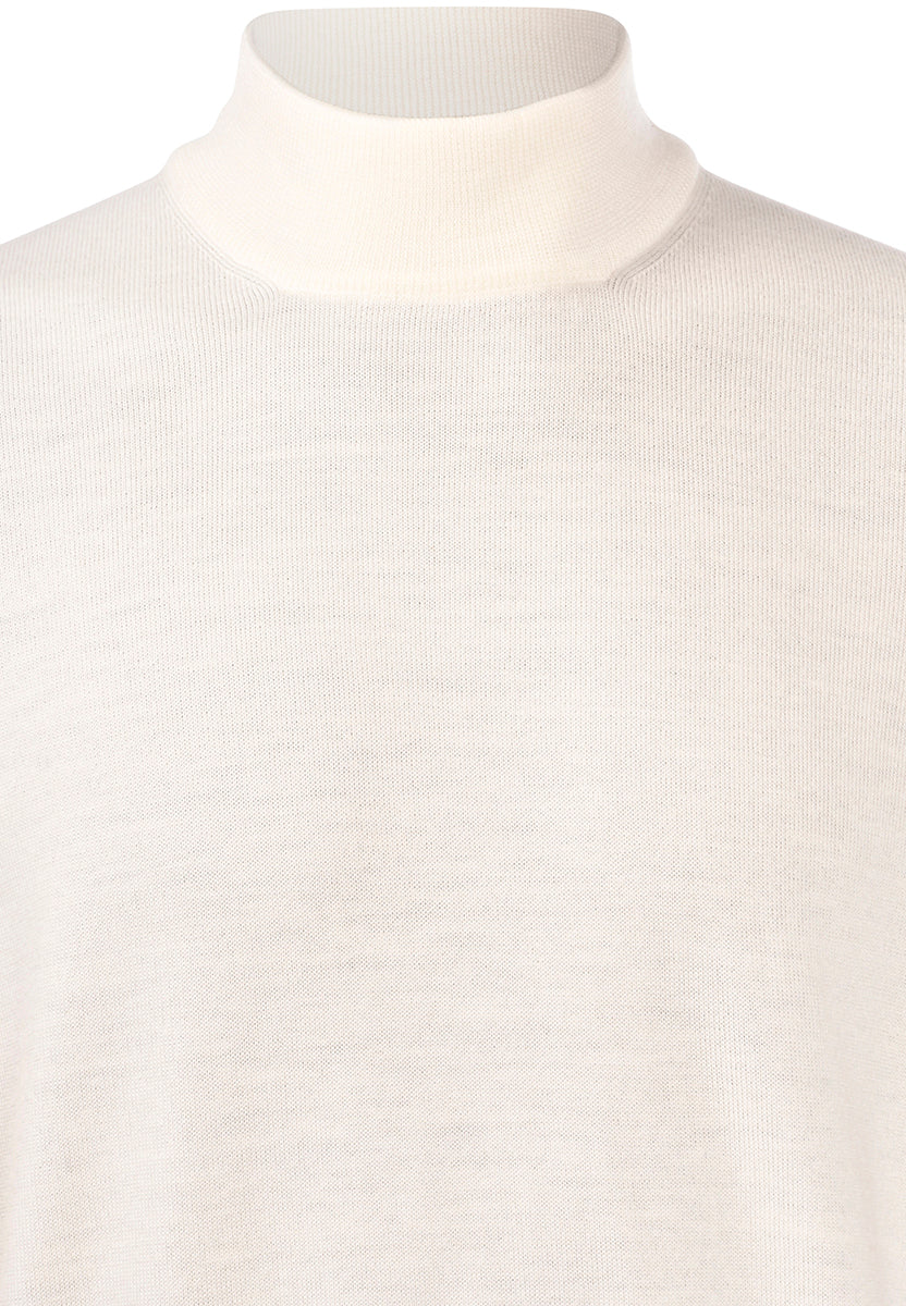 GRAN SASSO Maglia Uomo Lupetto Lana Merino-Bianco