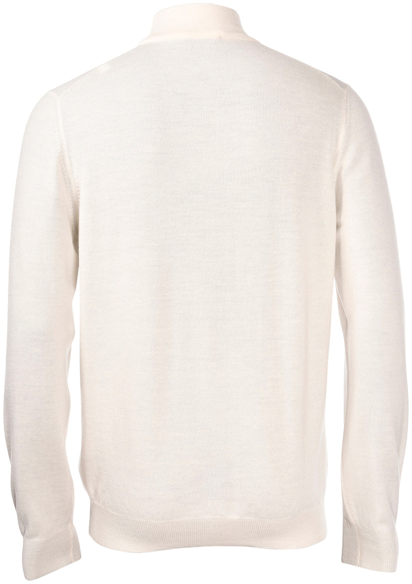 GRAN SASSO Maglia Uomo Lupetto Lana Merino-Bianco