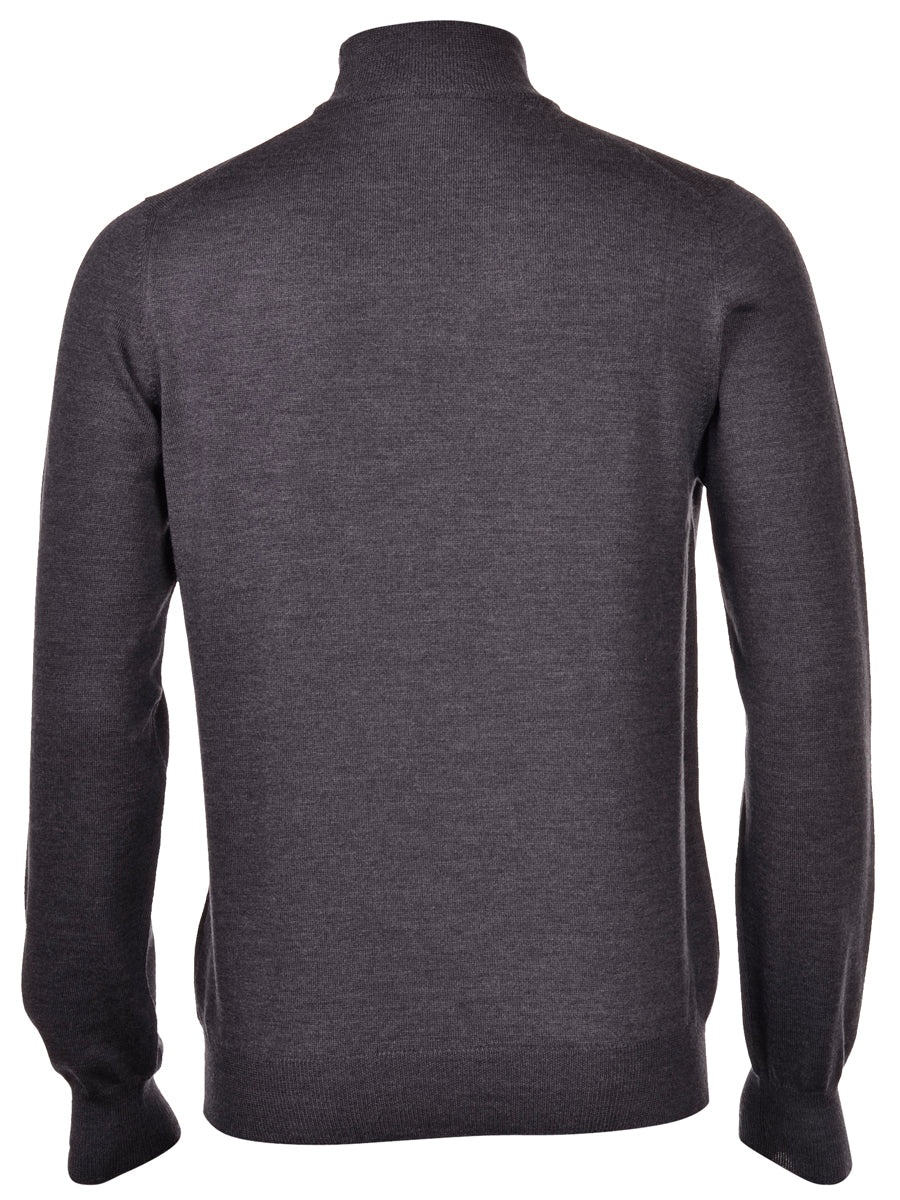 GRAN SASSO Maglia Uomo Lupetto Lana Merino-Grigio Antracite