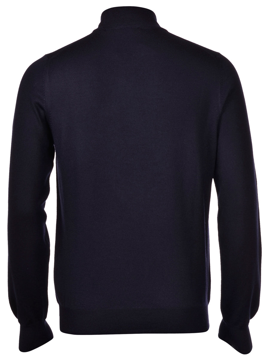 GRAN SASSO Maglia Uomo Lupetto Lana Merino-Blu Navy