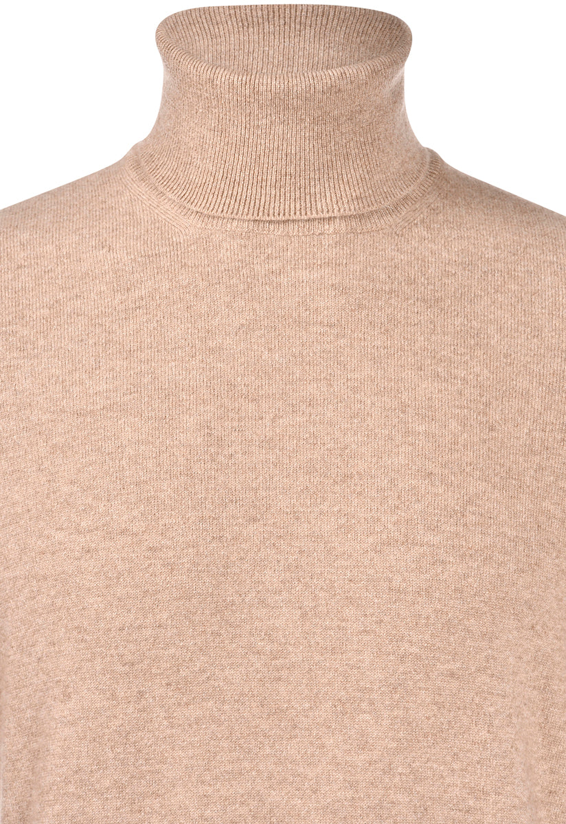 GRAN SASSO Maglia Uomo Dolcevita Cashmere-Nocciola