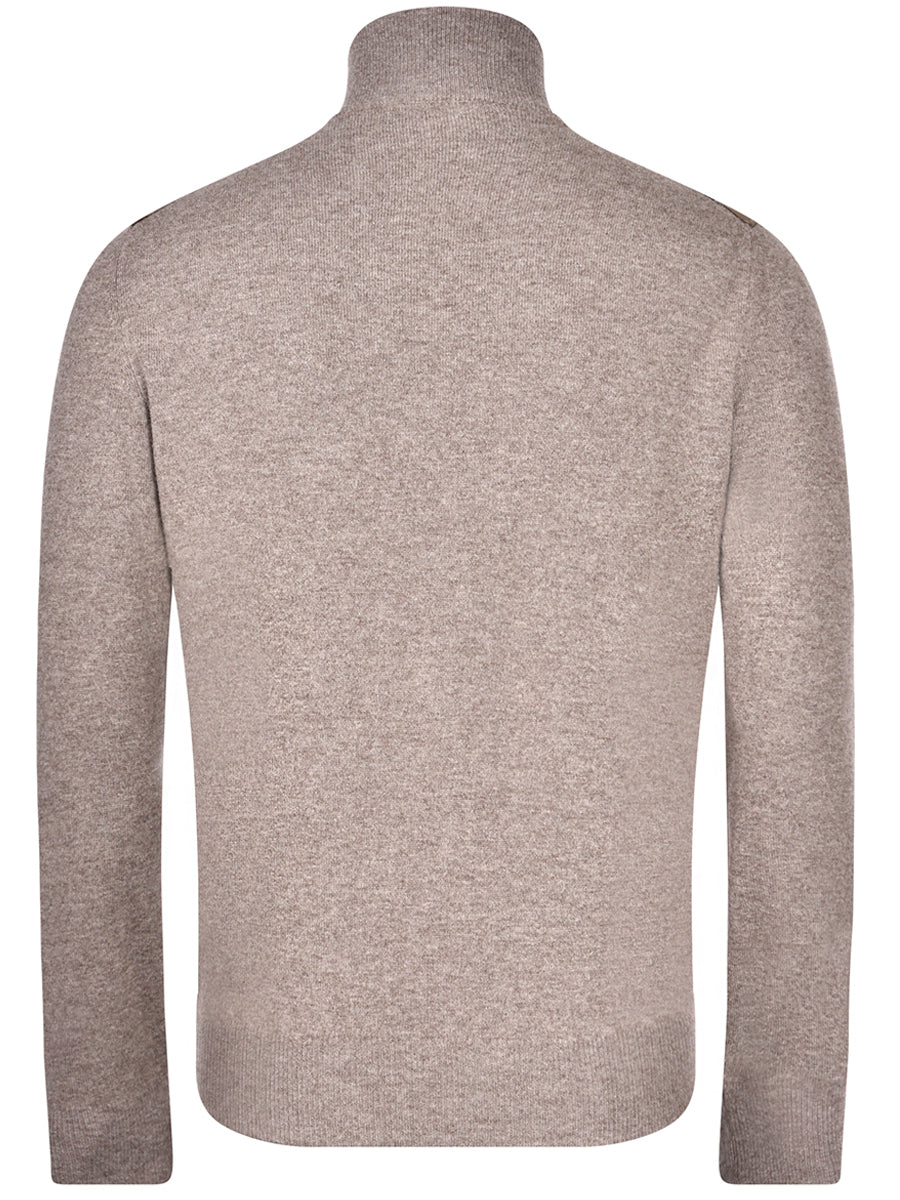 GRAN SASSO Giubbino Uomo Cashmere Alcantara-Marrone Tortora