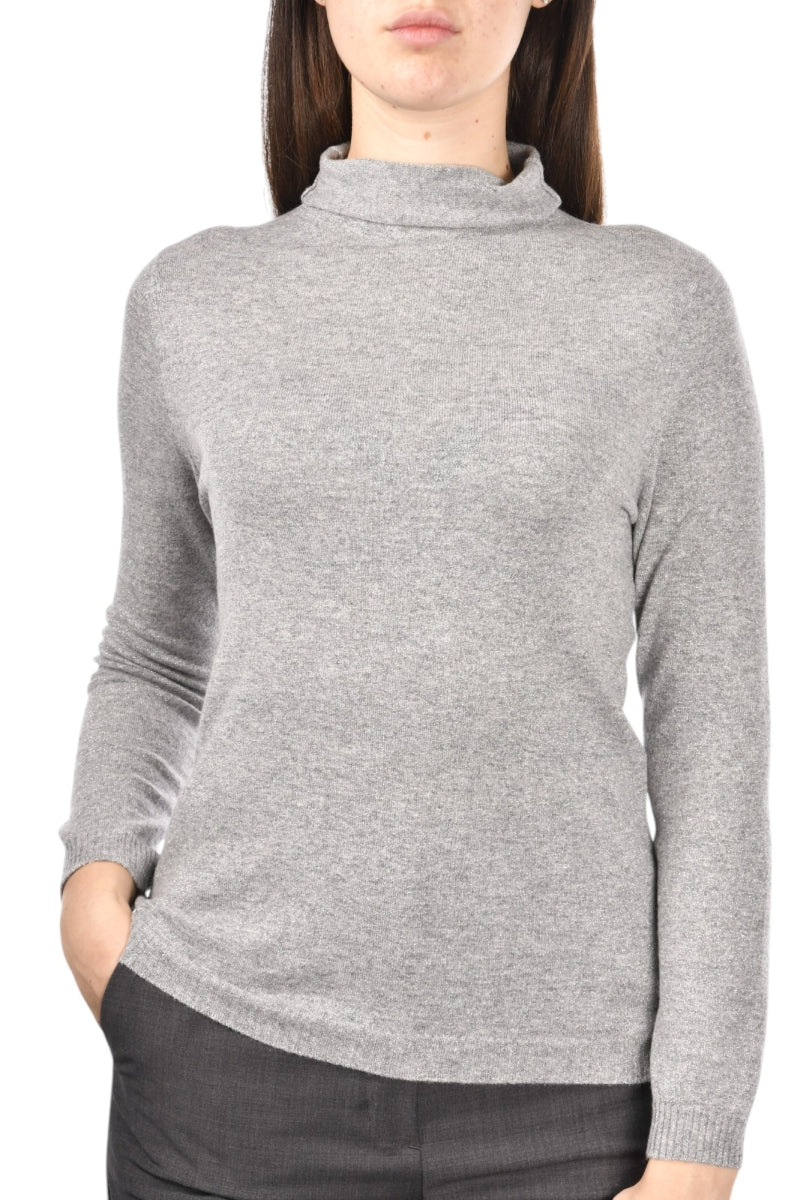 GRAN SASSO Maglia Donna Lupetto Lurex-Grigio