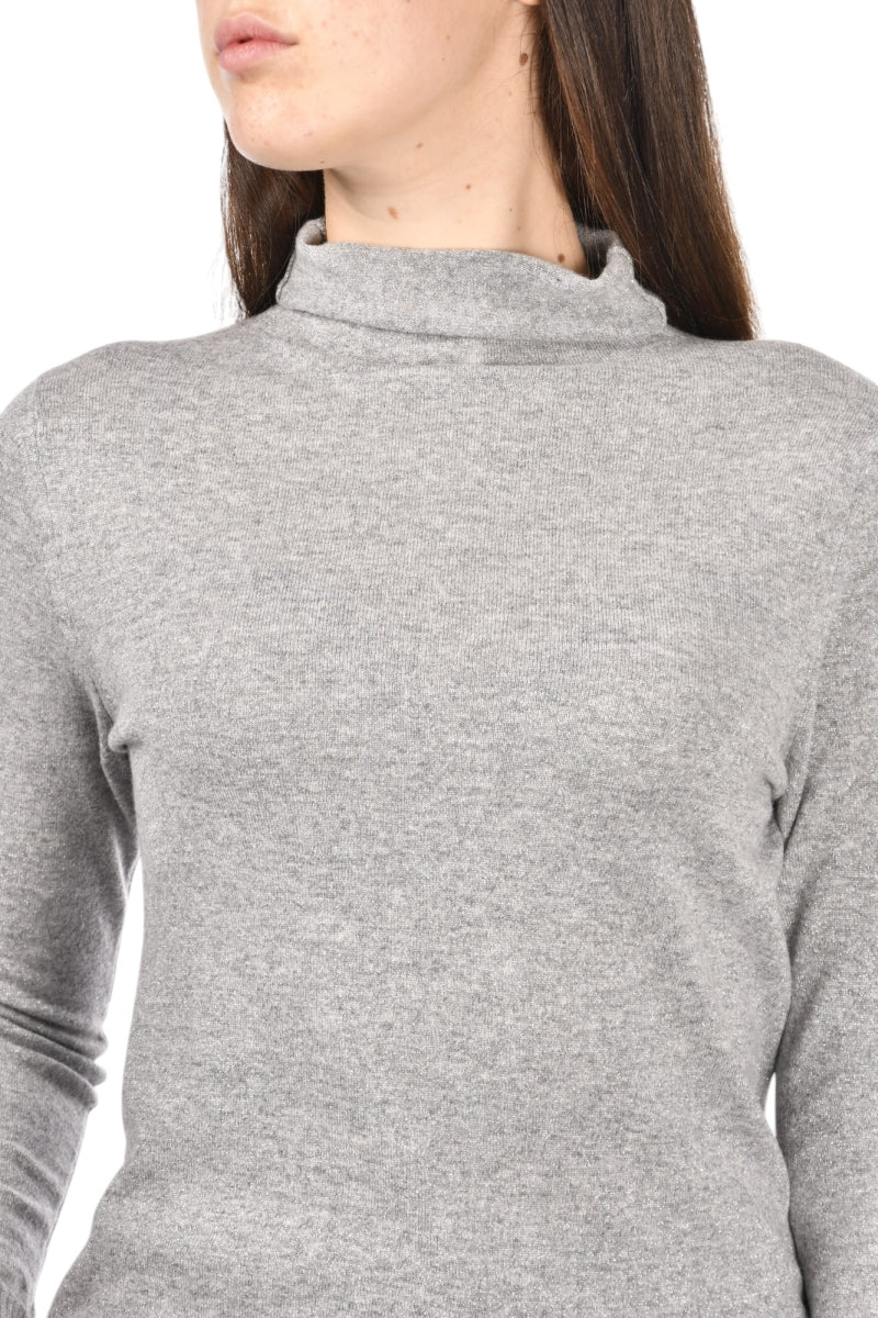 GRAN SASSO Maglia Donna Lupetto Lurex-Grigio