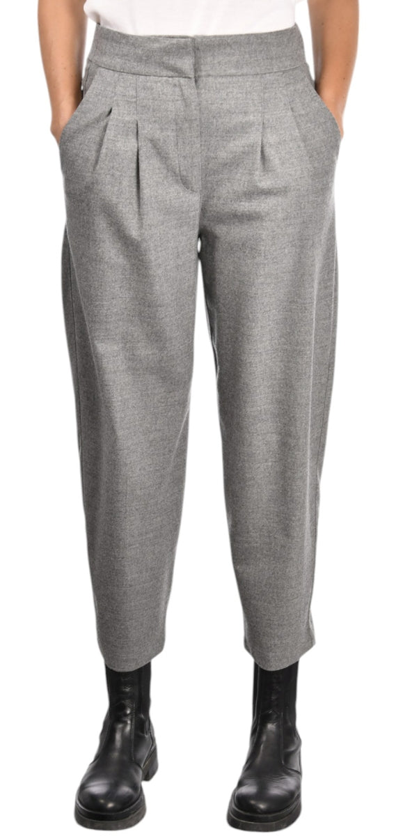 GRAN SASSO Pantalone Donna Carrot Flanella-Grigio