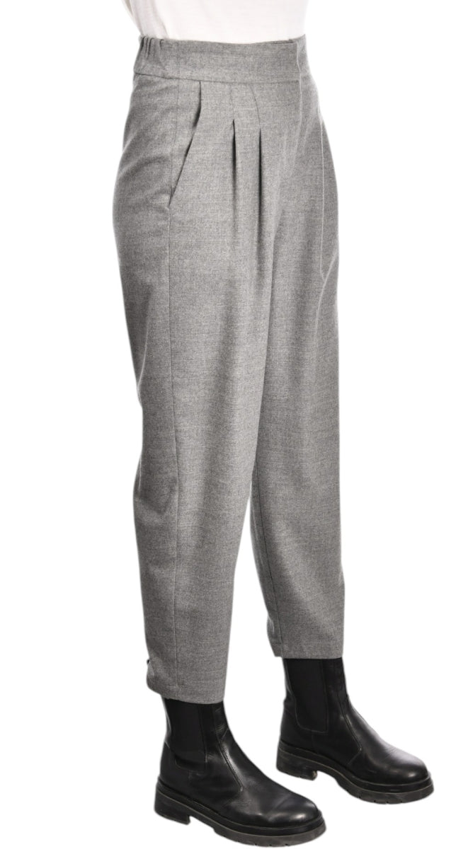 GRAN SASSO Pantalone Donna Carrot Flanella-Grigio