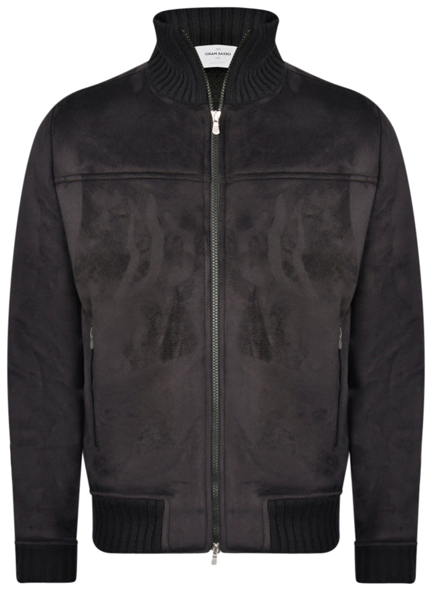 GRAN SASSO Giubbino Uomo Ecomontone Lana-Nero
