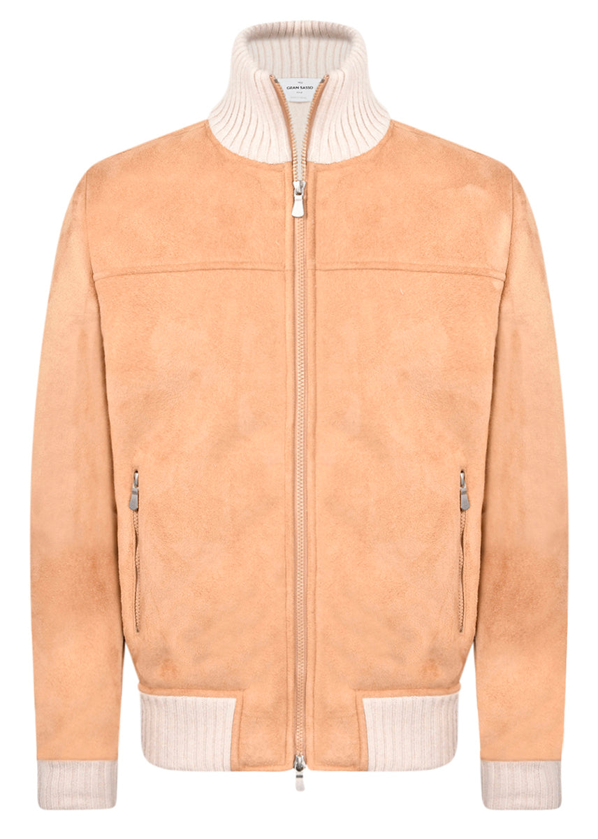 GRAN SASSO Giubbino Uomo Ecomontone Lana-Cammello Beige