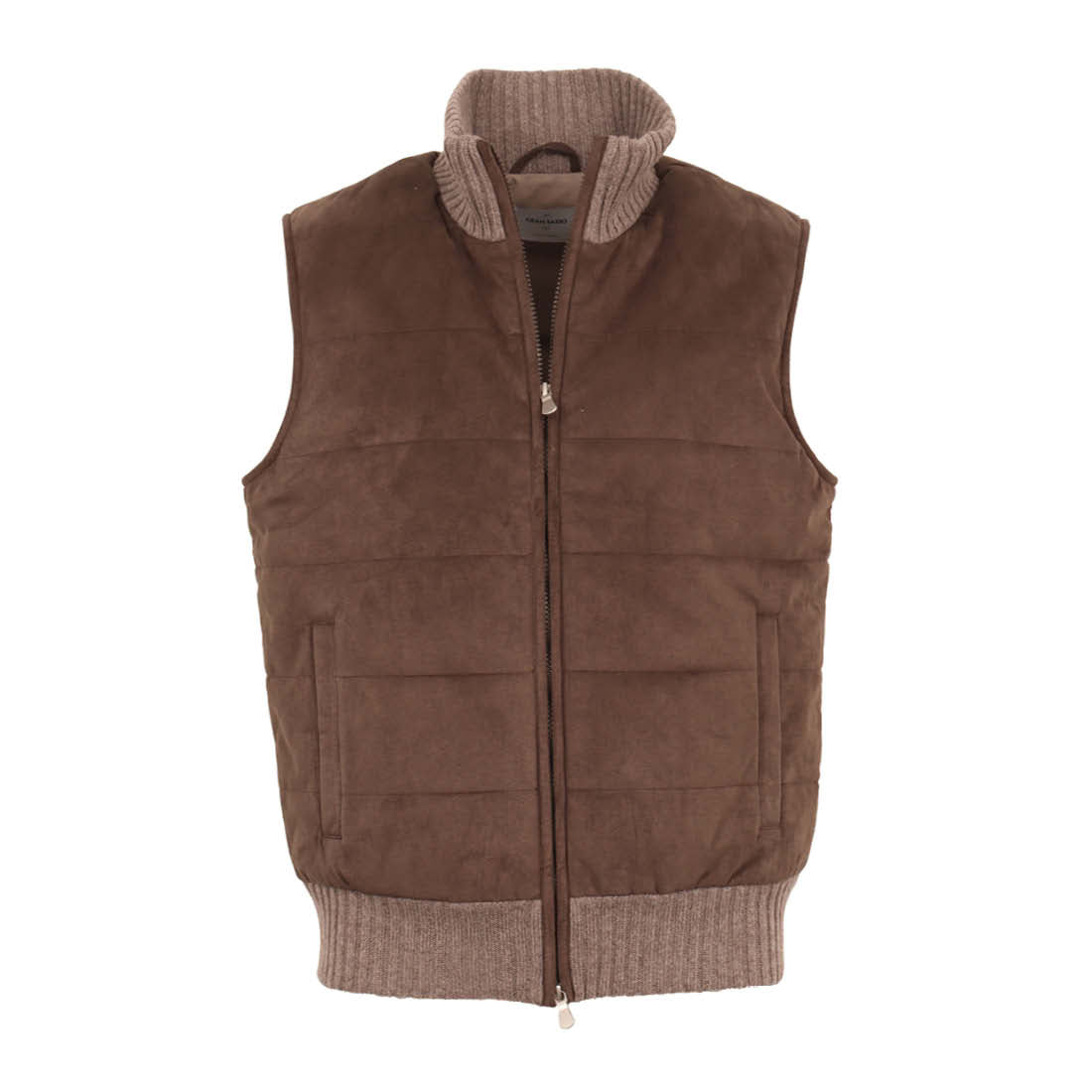 GRAN SASSO Gilet Uomo Alcantara-Marrone