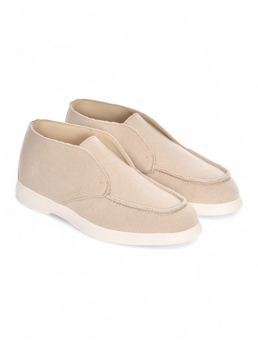GRAN SASSO Scarpa Uomo Slip-On Maglia-Beige
