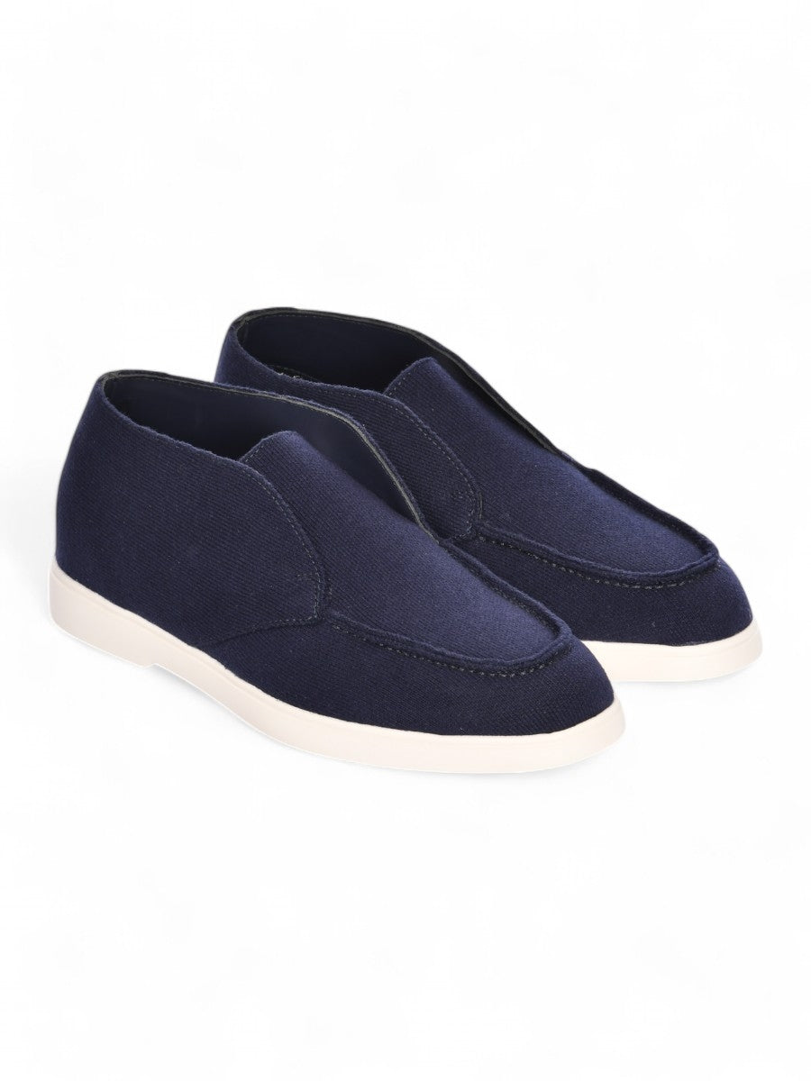 GRAN SASSO Scarpa Uomo Slip-On Maglia-Blu Navy
