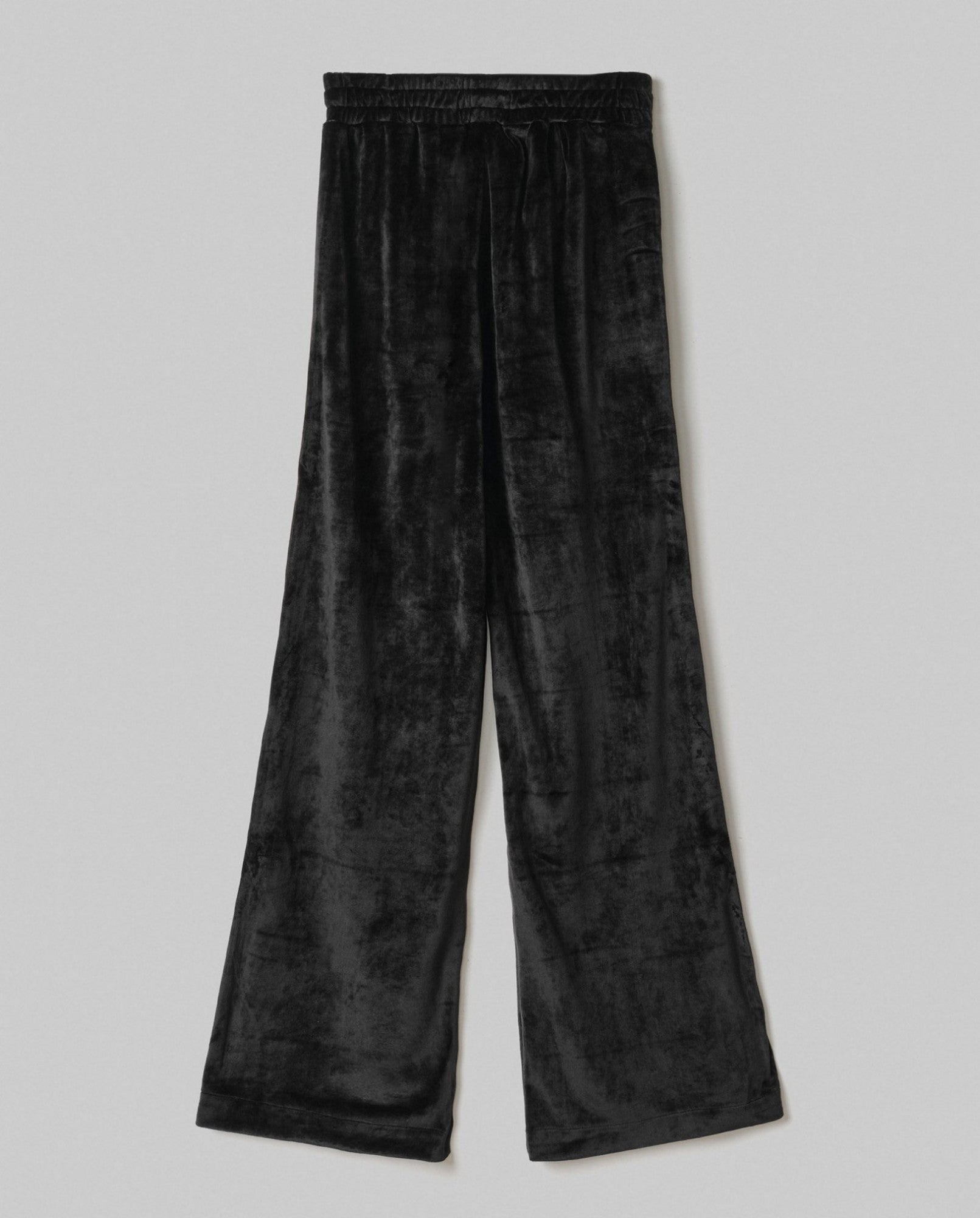 HINNOMINATE Pantalone Donna Dritto Ciniglia Bande Lurex-Nero