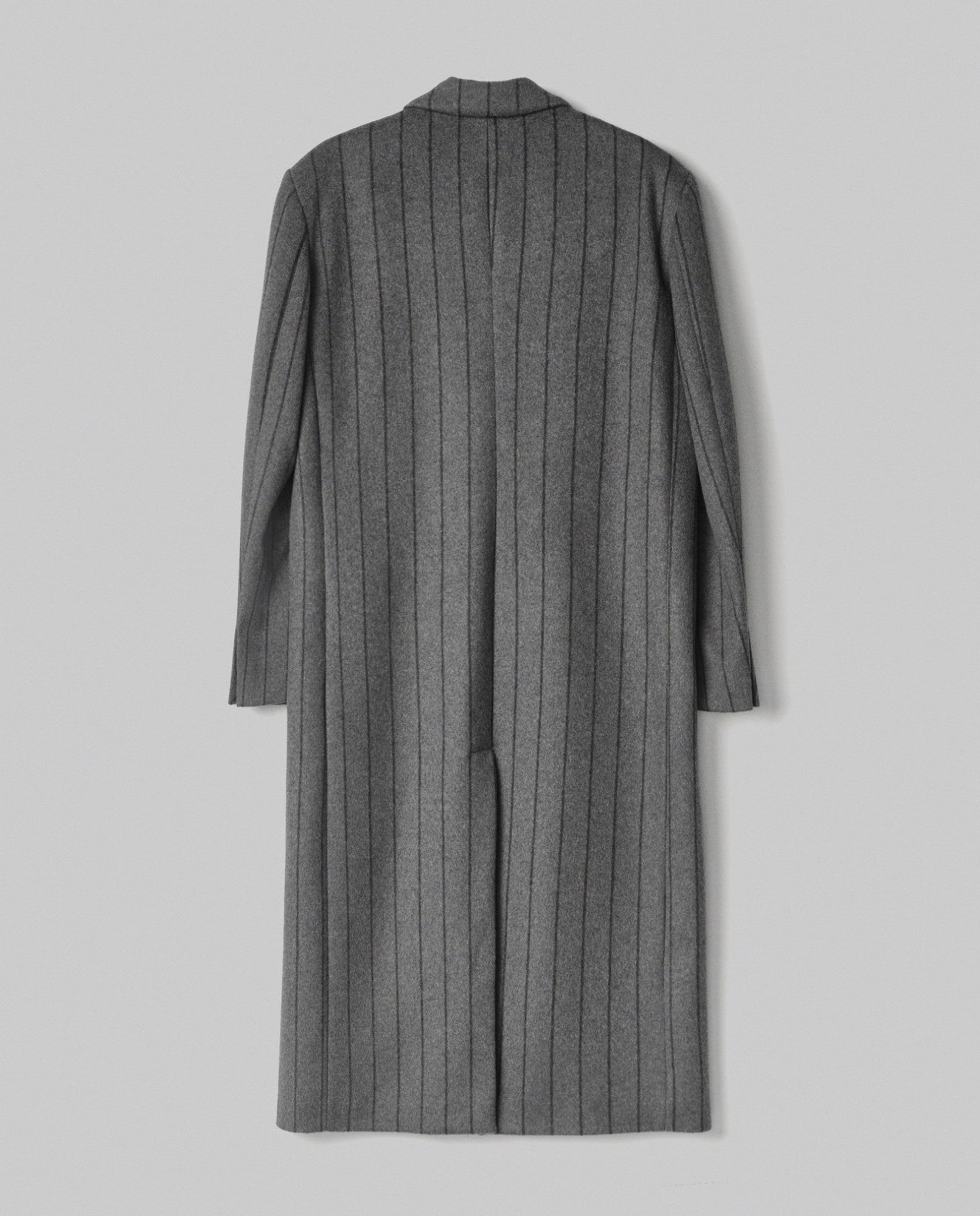 HINNOMINATE Cappotto Donna Lungo Gessato-Grigio Melange