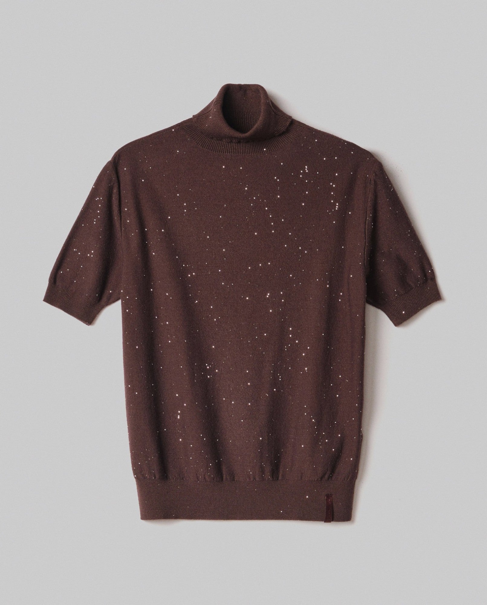 HINNOMINATE Maglia Donna Dolcevita Paillettes-Moro