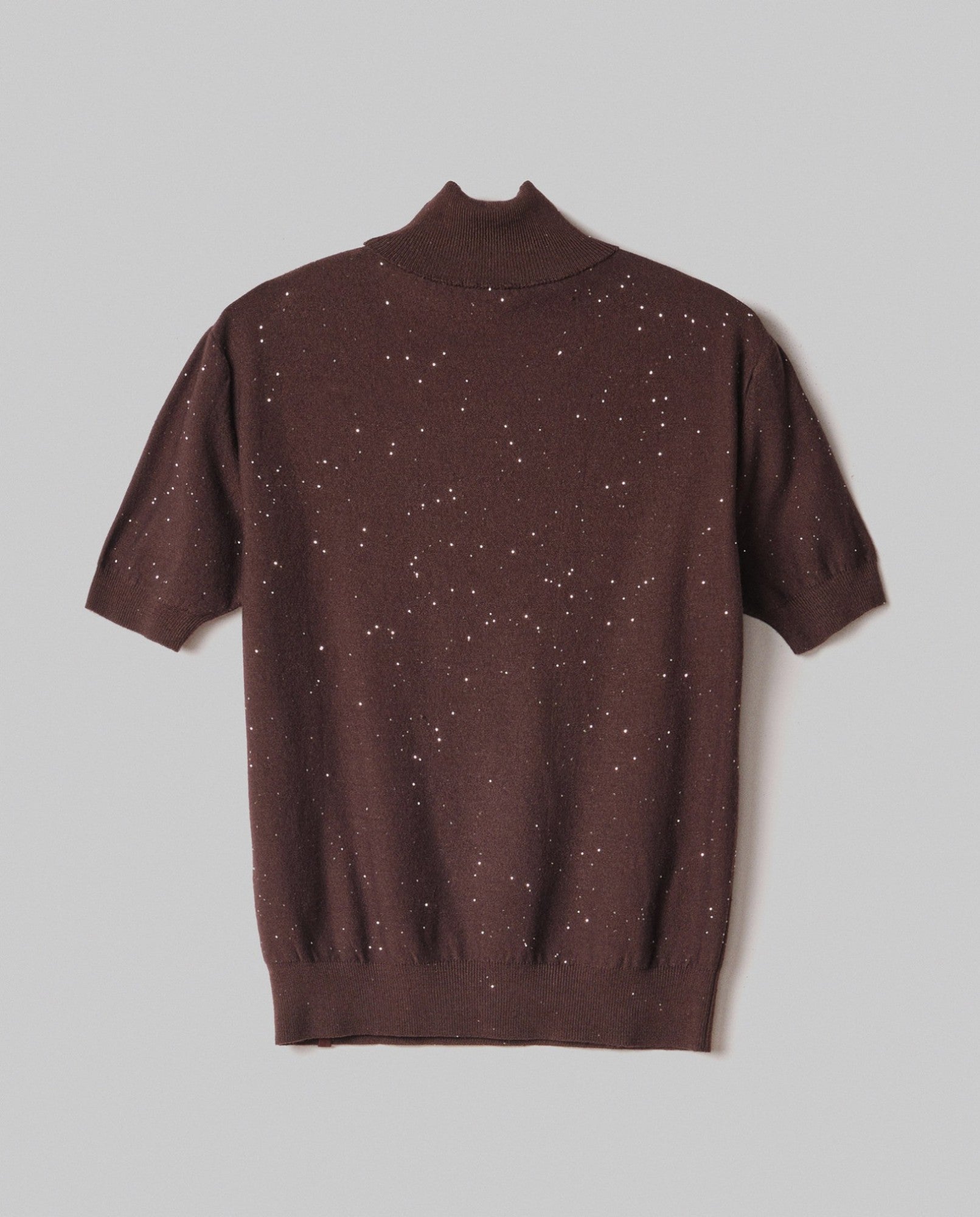 HINNOMINATE Maglia Donna Dolcevita Paillettes-Moro