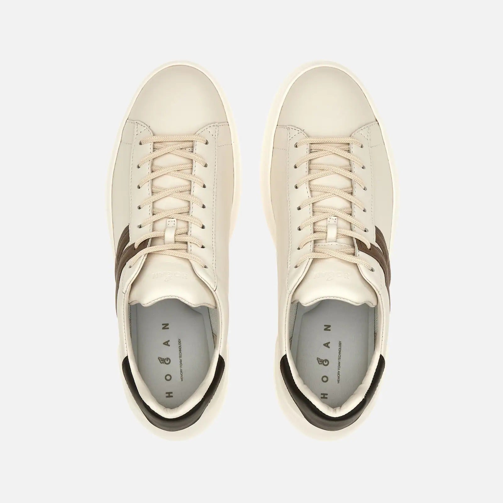 HOGAN Sneaker Uomo H580-Avorio Marrone
