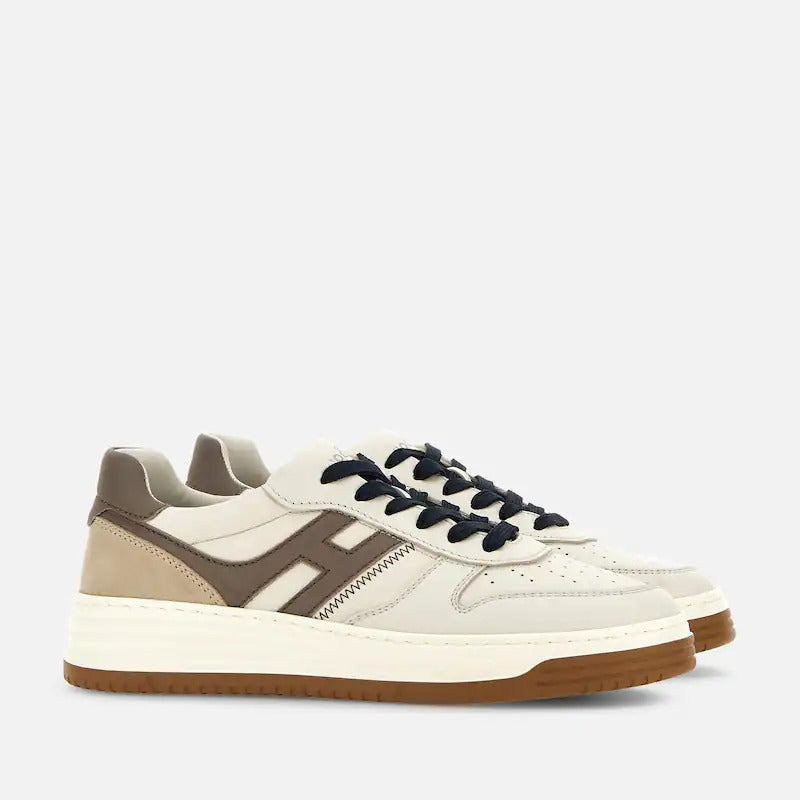 HOGAN Sneaker Uomo H630-Avorio Marrone