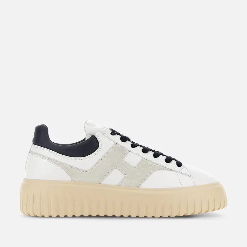 HOGAN Sneaker Uomo H-Stripes-Avorio Grigio Blu