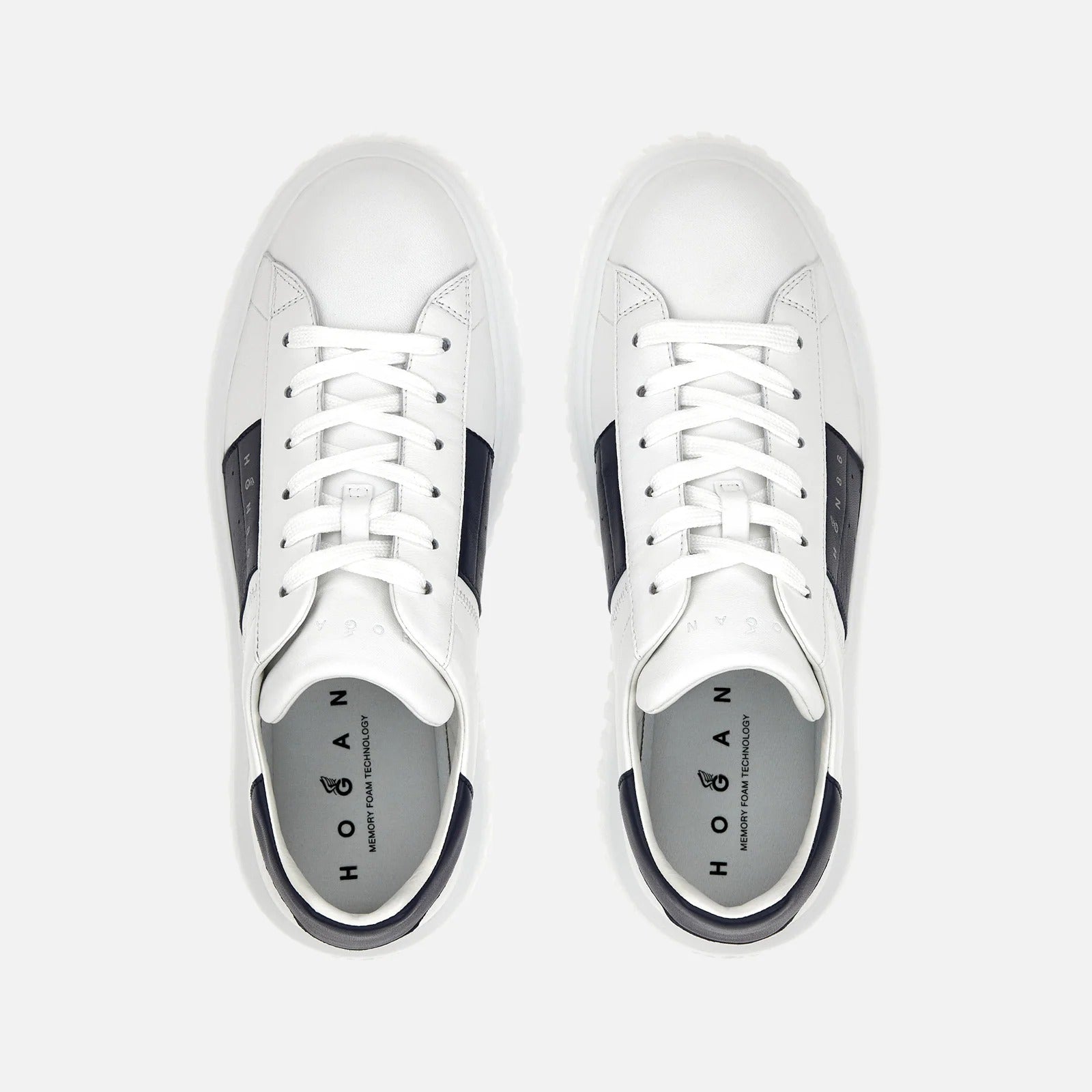 HOGAN Sneaker Uomo H-Stripes-Bianco Blu