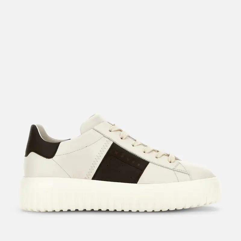 HOGAN Sneaker Uomo H-Stripes-Avorio Marrone