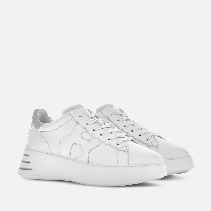 HOGAN Sneaker Donna Rebel-Bianco Argento