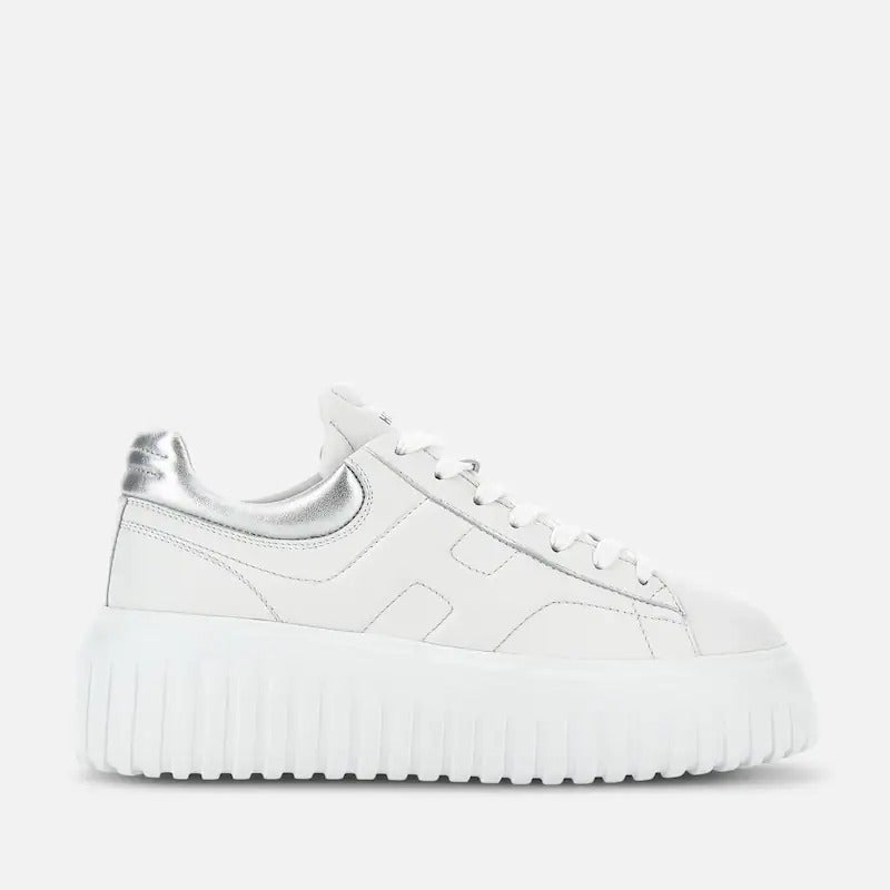 HOGAN Sneaker Donna H-Stripes-Bianco Argento
