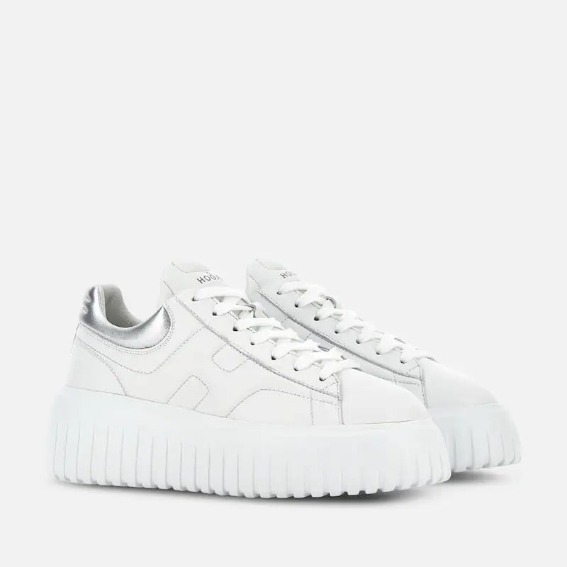 HOGAN Sneaker Donna H-Stripes-Bianco Argento