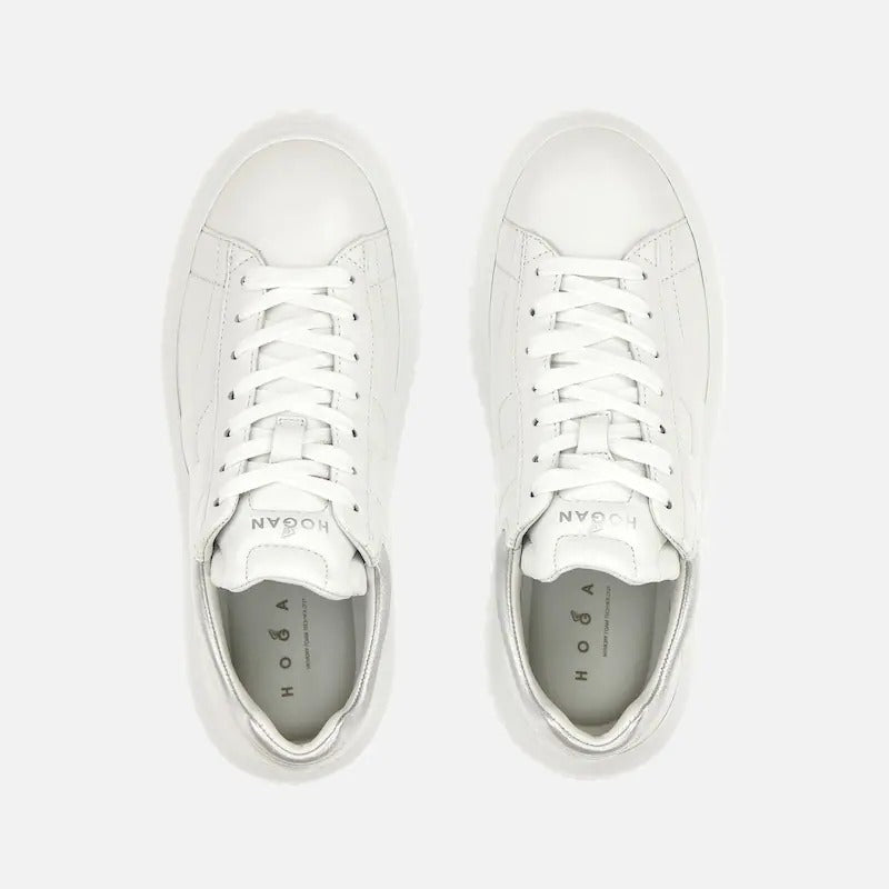 HOGAN Sneaker Donna H-Stripes-Bianco Argento
