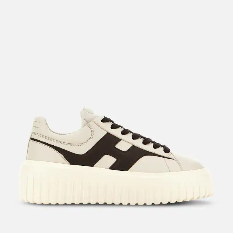 HOGAN Sneaker Donna H-Stripes-Avorio Marrone