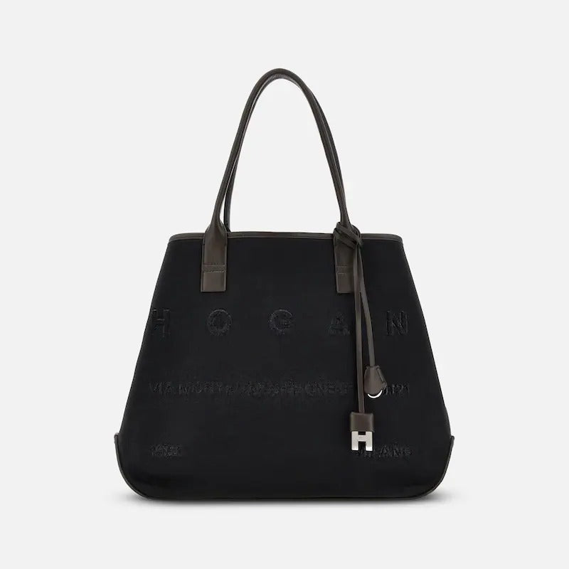 HOGAN Borsa Shopping Script Media-Nero