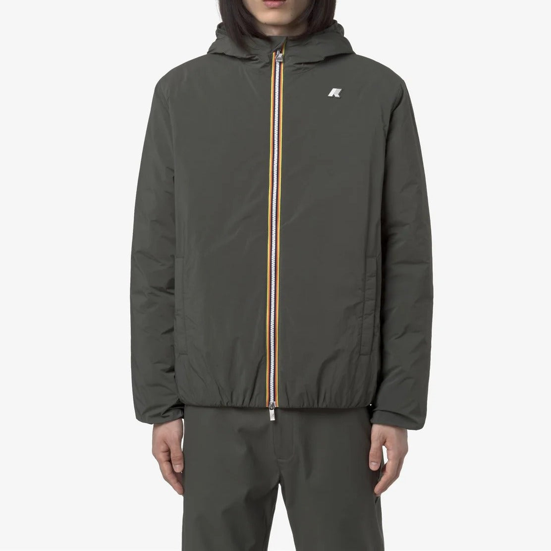 K-WAY Giubbino Uomo Jack Plain Warm-Green Blackish