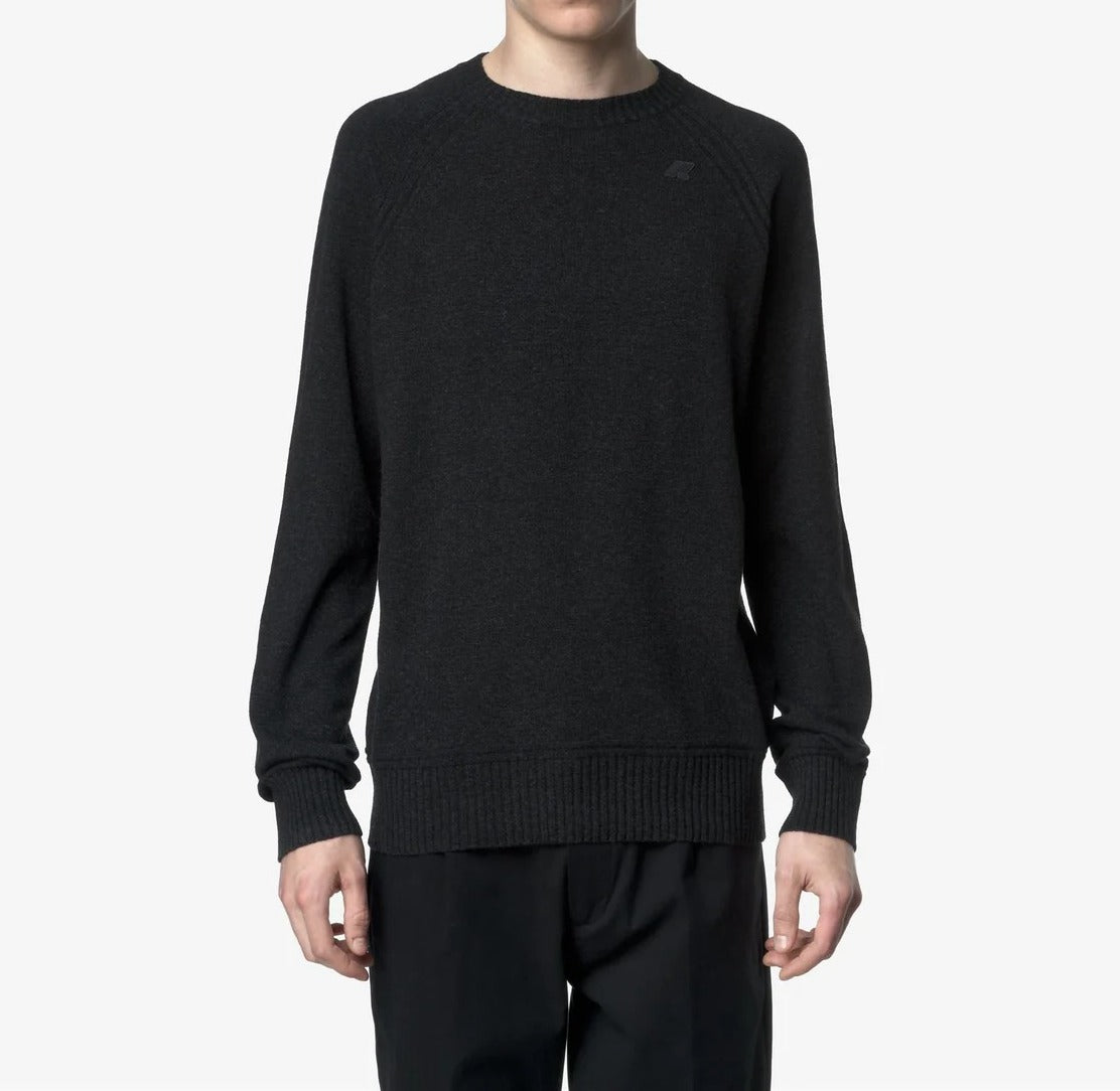 K-WAY Maglione Uomo SEBAS WOOL CASHMERE-Carbon Melange