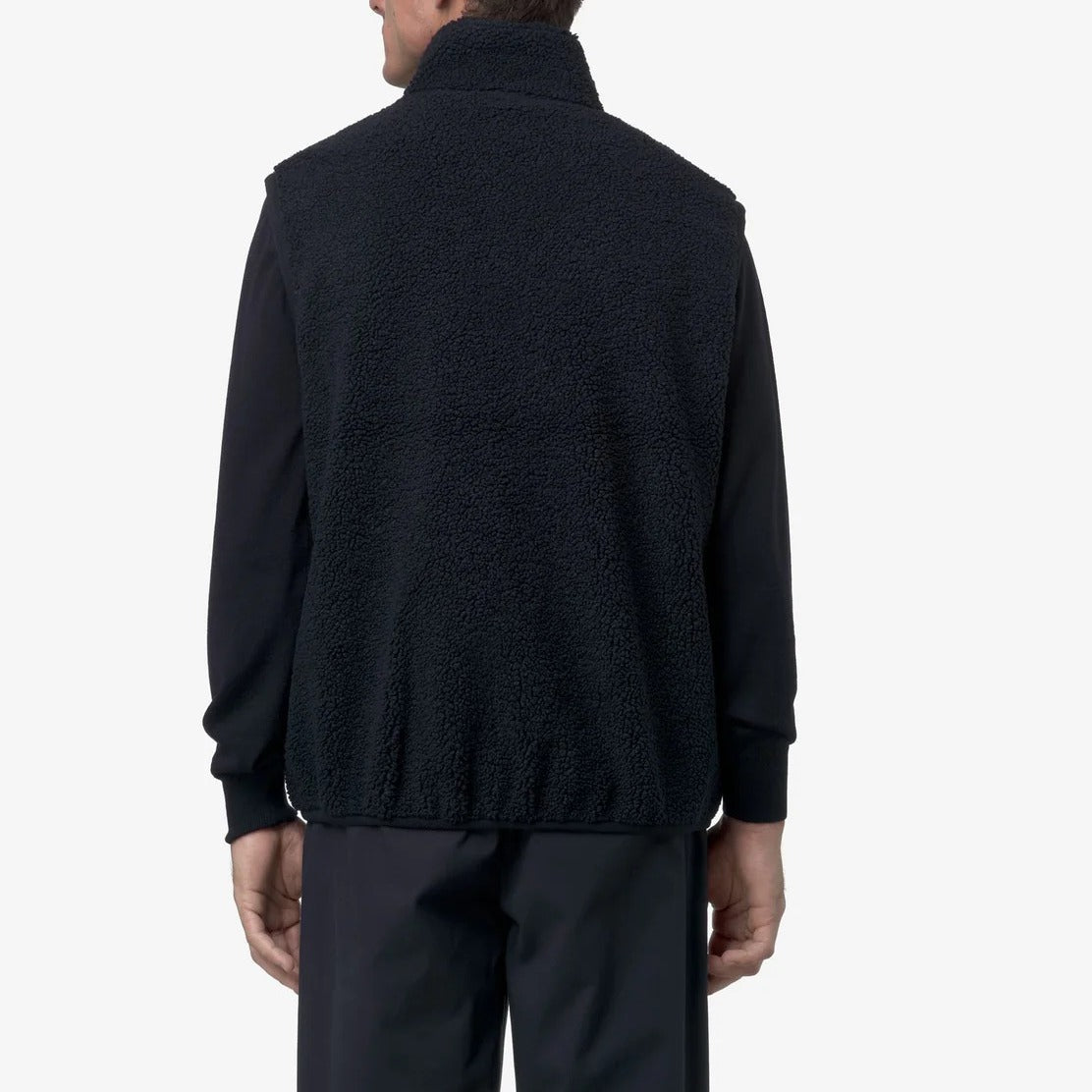 K-WAY Gilet Uomo YANNICK SHERPA POLAR Reversible-Blue Depth