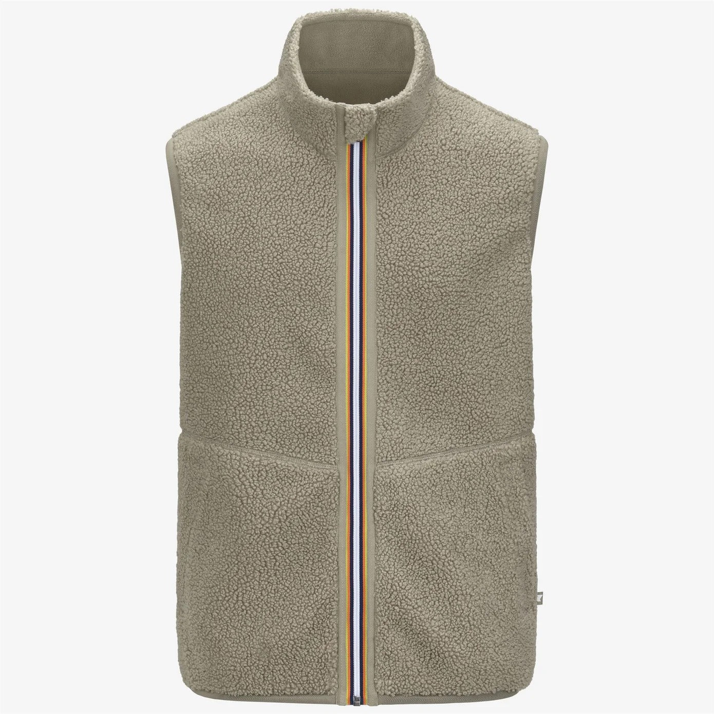 K-WAY Gilet Uomo YANNICK SHERPA POLAR Reversible-Green Oak