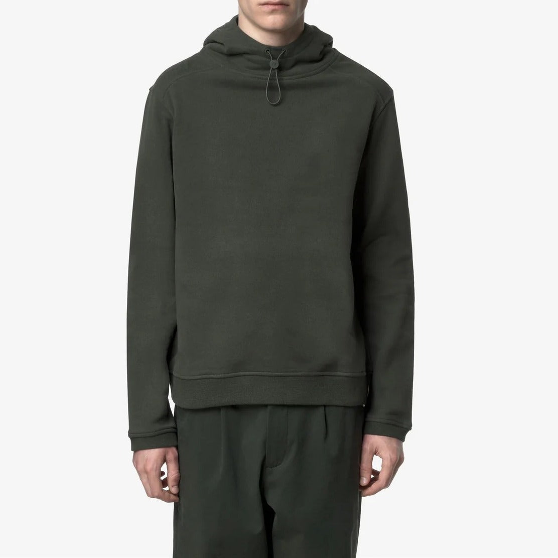 K-WAY FELPA Uomo LORLEAU COTTON CASHMERE-Green Blackish